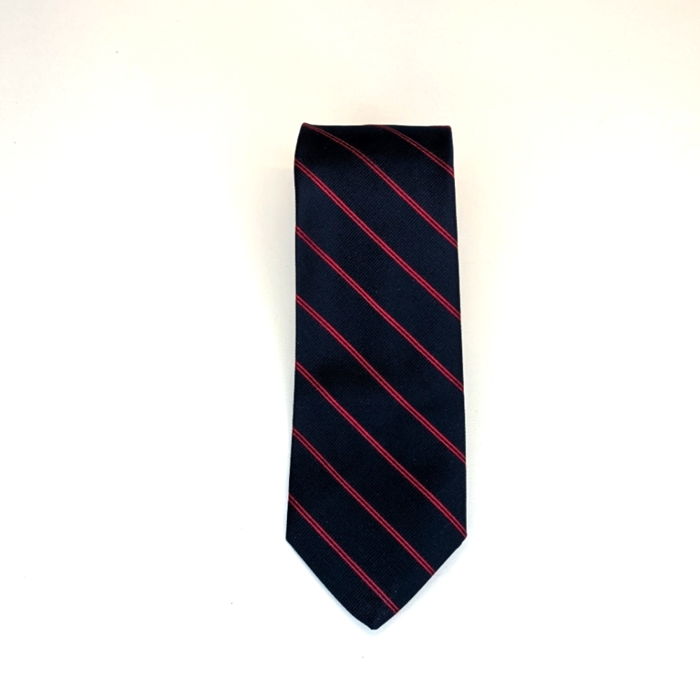 Brittania Vintage Classic Navy and Red Striped Tie